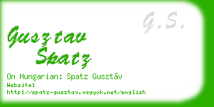gusztav spatz business card